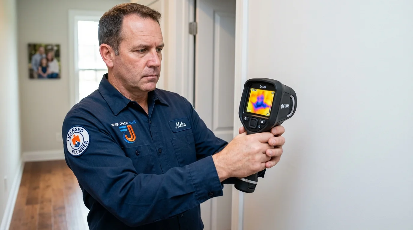 Thermal imaging leak detection by Johns Plumbing LLC in Rock Port